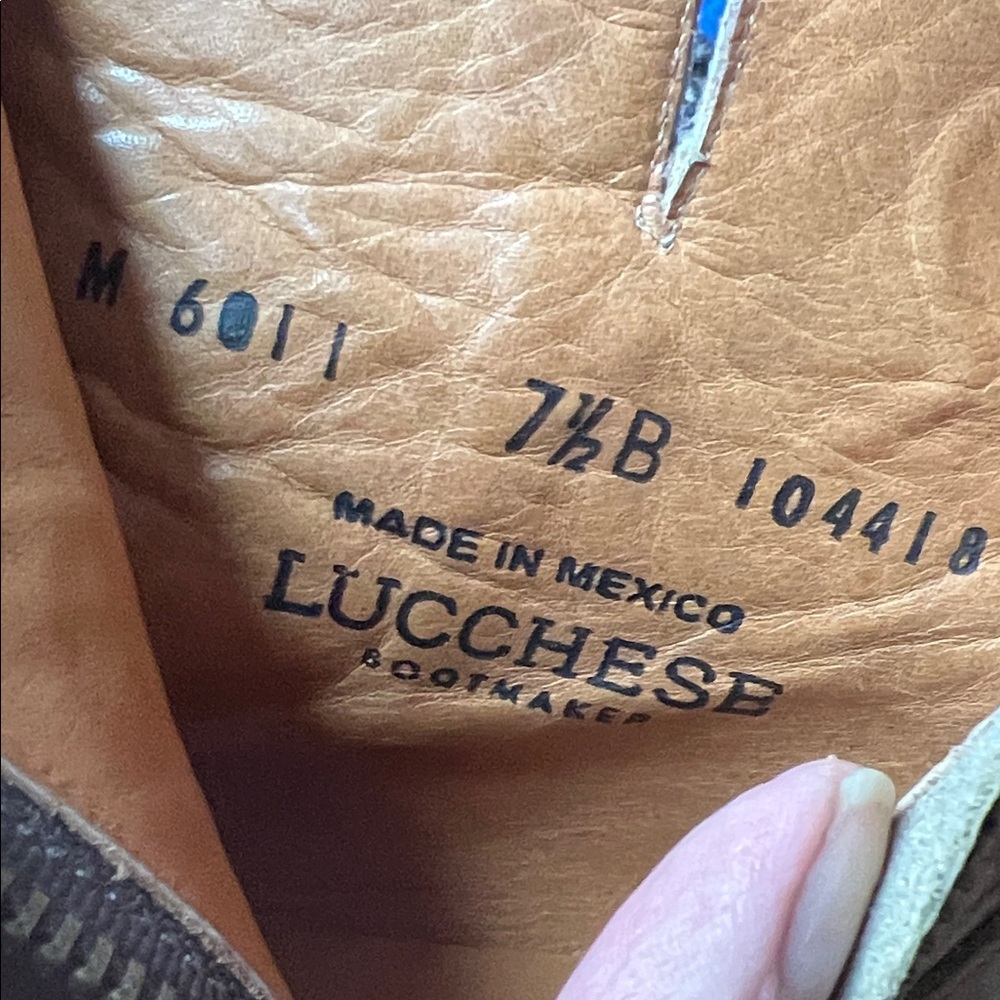 Lucchese Women's Tan Ankle Boots - Picture 6 of 6